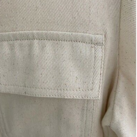 NWT ANTHRO MARE MARE ZOEY UTILITY MINI DRESS Tan Cream - Picture 7 of 12